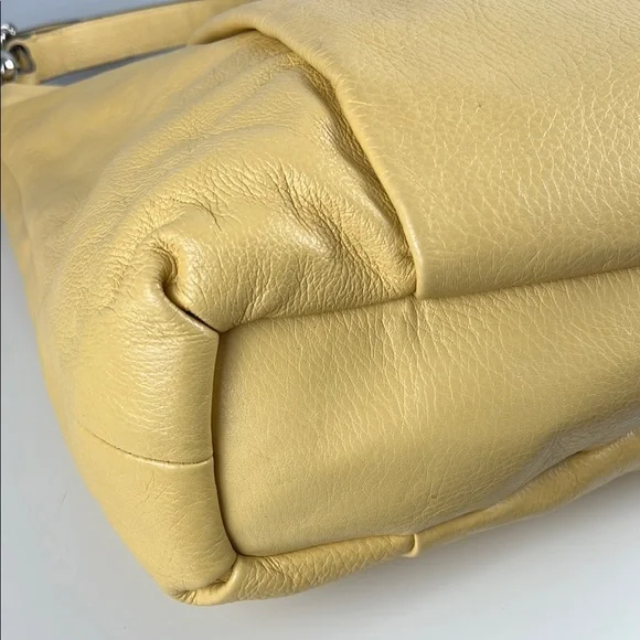 Coach Madison Isabelle Yellow Pebbled Leather Shoulder Crossbody Bag 21224 - Picture 6 of 16